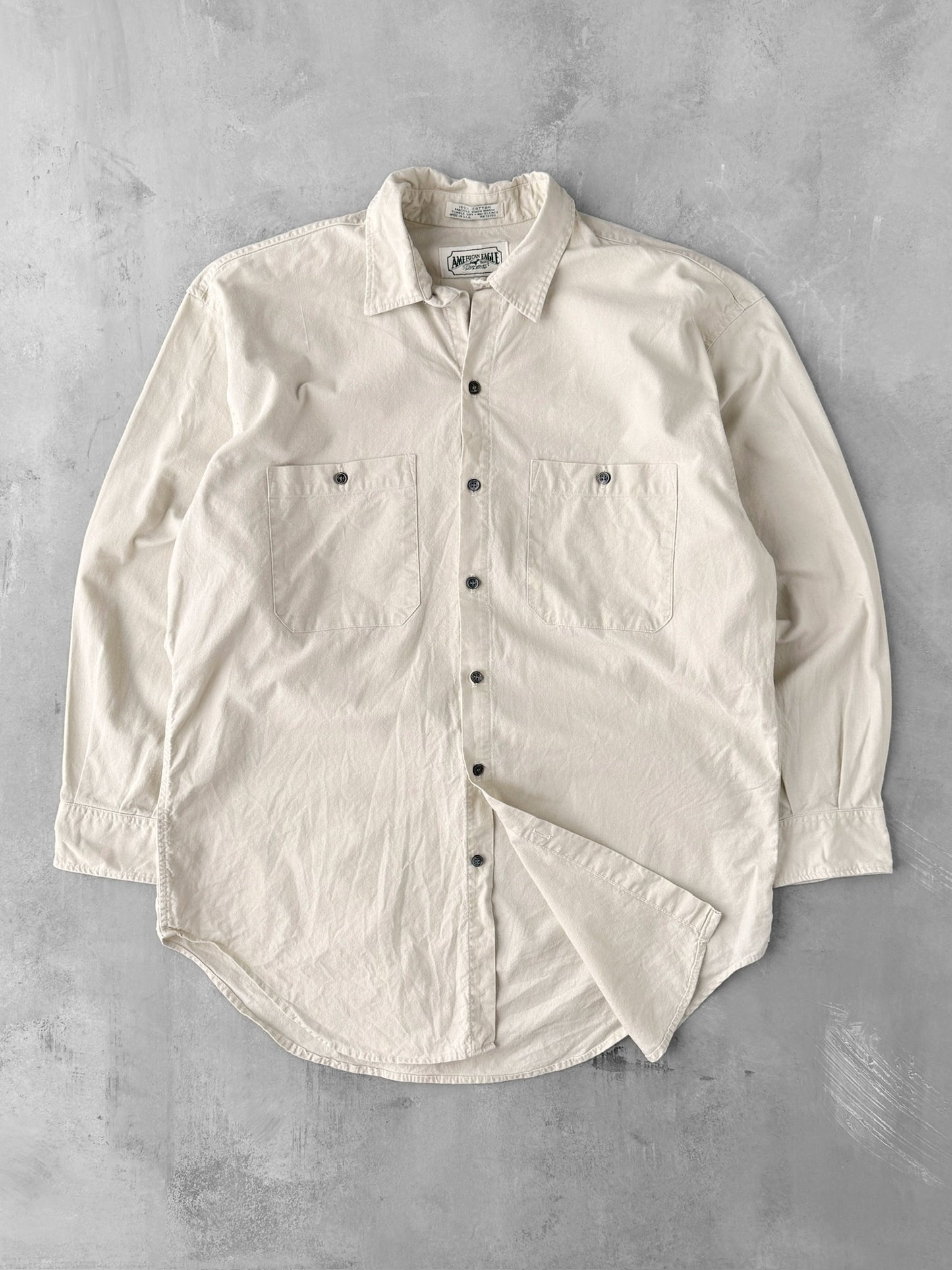 Beige Safari Shirt 90's - Medium