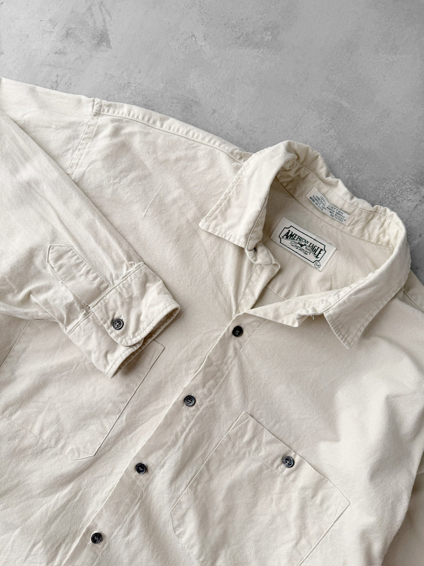 Beige Safari Shirt 90's - Medium