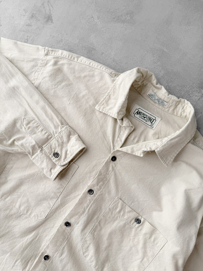 Beige Safari Shirt 90's - Medium