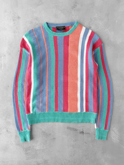 Colorful Striped Sweater 90's - Small