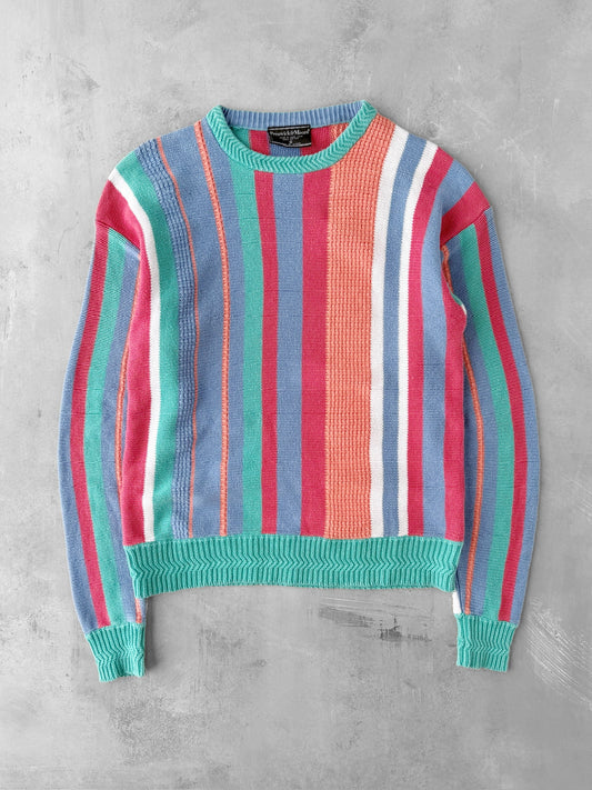 Colorful Striped Sweater 90's - Small