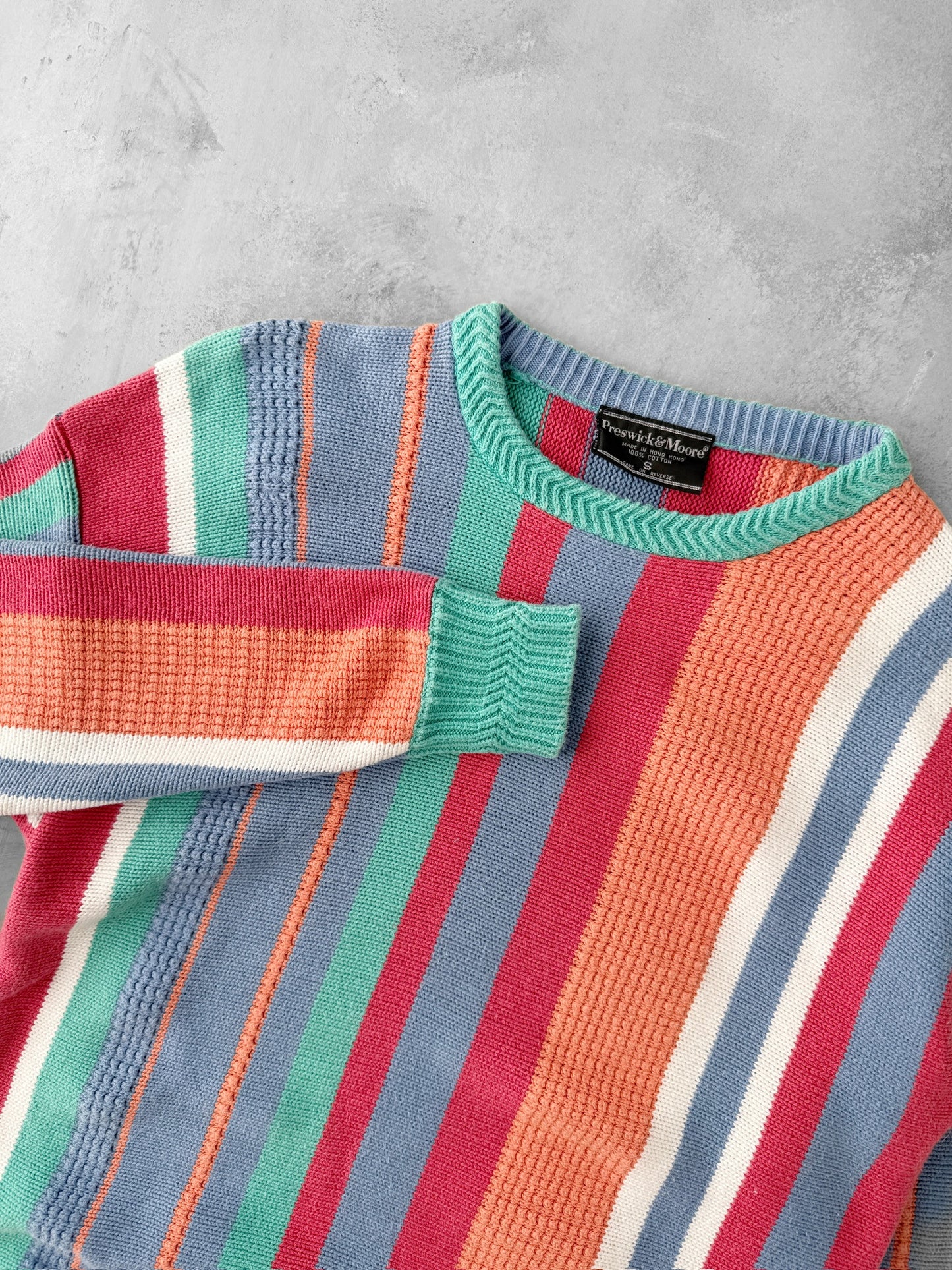 Colorful Striped Sweater 90's - Small