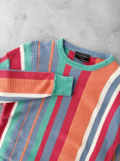 Colorful Striped Sweater 90's - Small