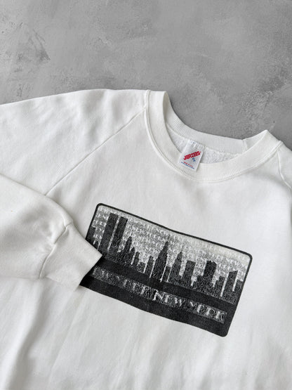 New York City Skyline Sweatshirt 90's - Large