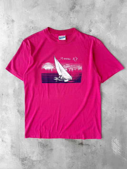 Aurora, NY T-Shirt 80's - Medium