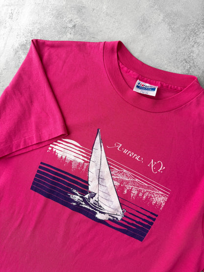 Aurora, NY T-Shirt 80's - Medium