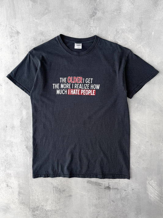 I Hate People T-Shirt Y2K - Medium