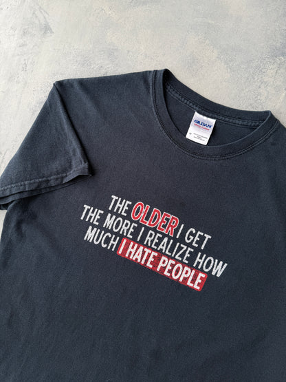 I Hate People T-Shirt Y2K - Medium