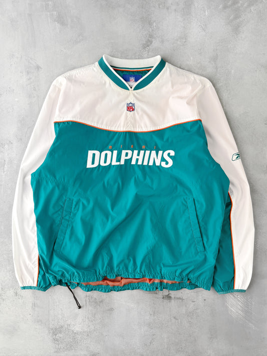 Miami Dolphins Pullover Jacket Y2K - Large