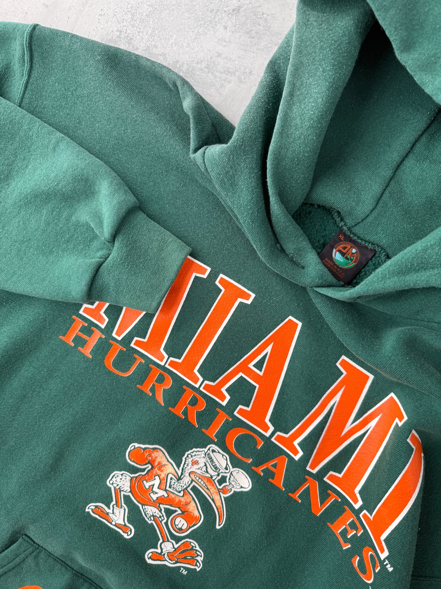 University of Miami Hoodie 90's - XL