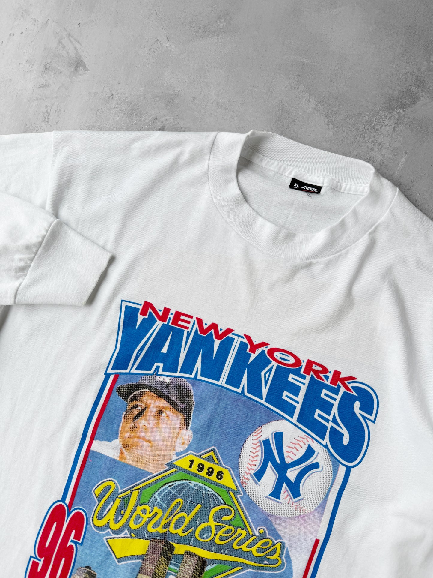 New York Yankees World Series Bootleg T-Shirt '96 - XL