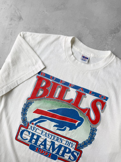 Buffalo Bills Division Champions T-Shirt '91 - Large