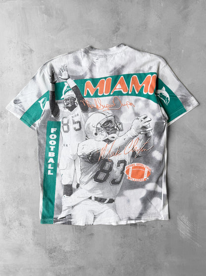 Miami Dolphins AOP T-Shirt '92 - Large