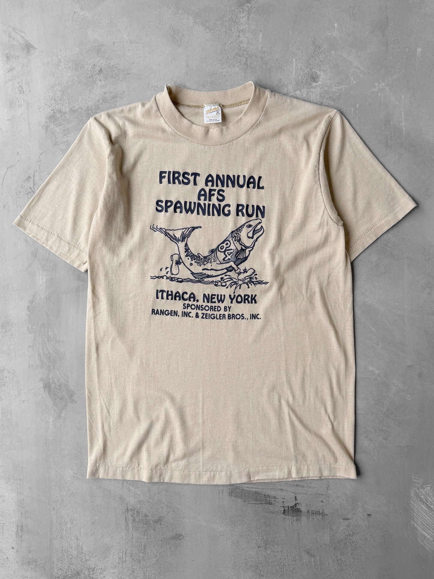 Spawning Run Ithaca T-Shirt '84 - Small