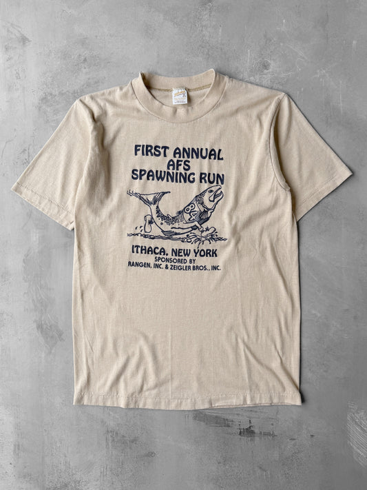Spawning Run Ithaca T-Shirt '84 - Small