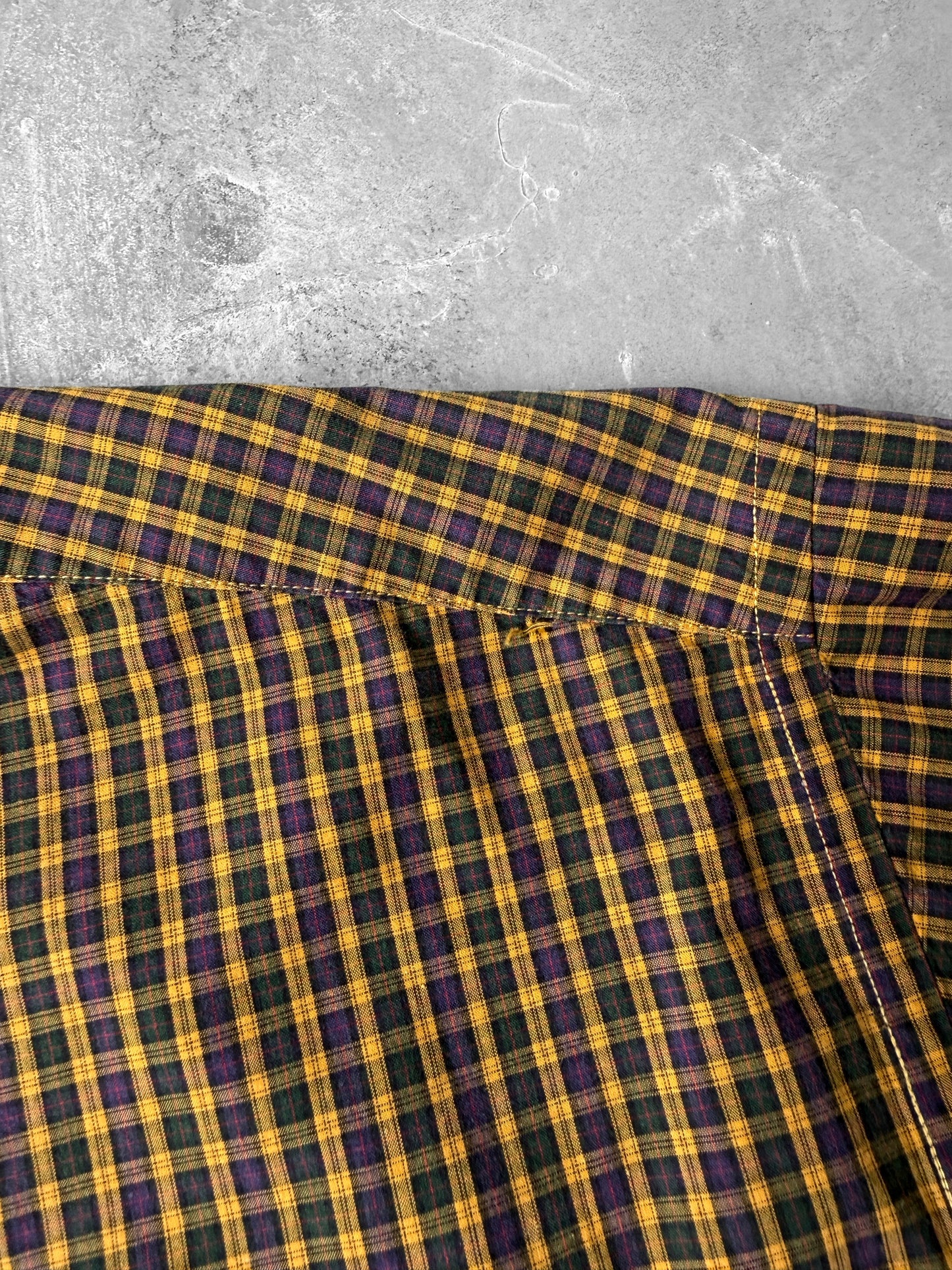 Check Plaid Oxford Shirt 90's - XL