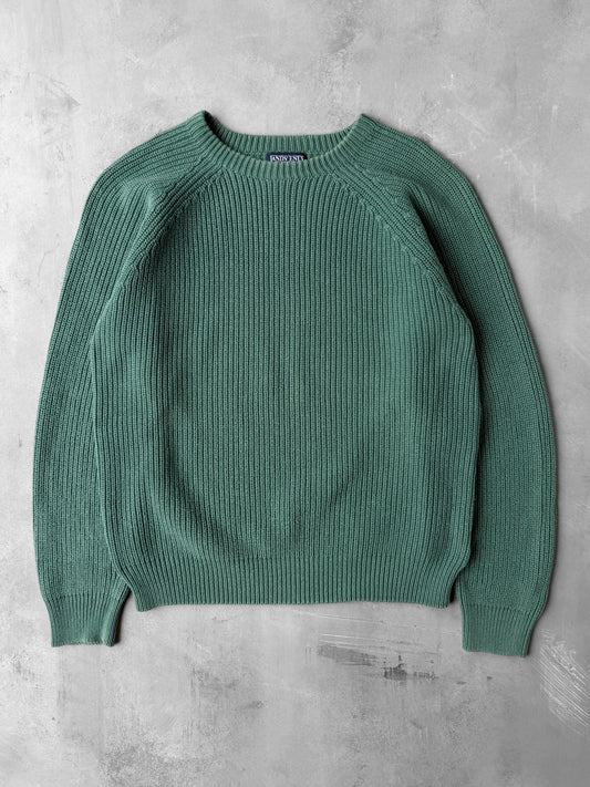 Green Cotton Sweater 90's - Medium