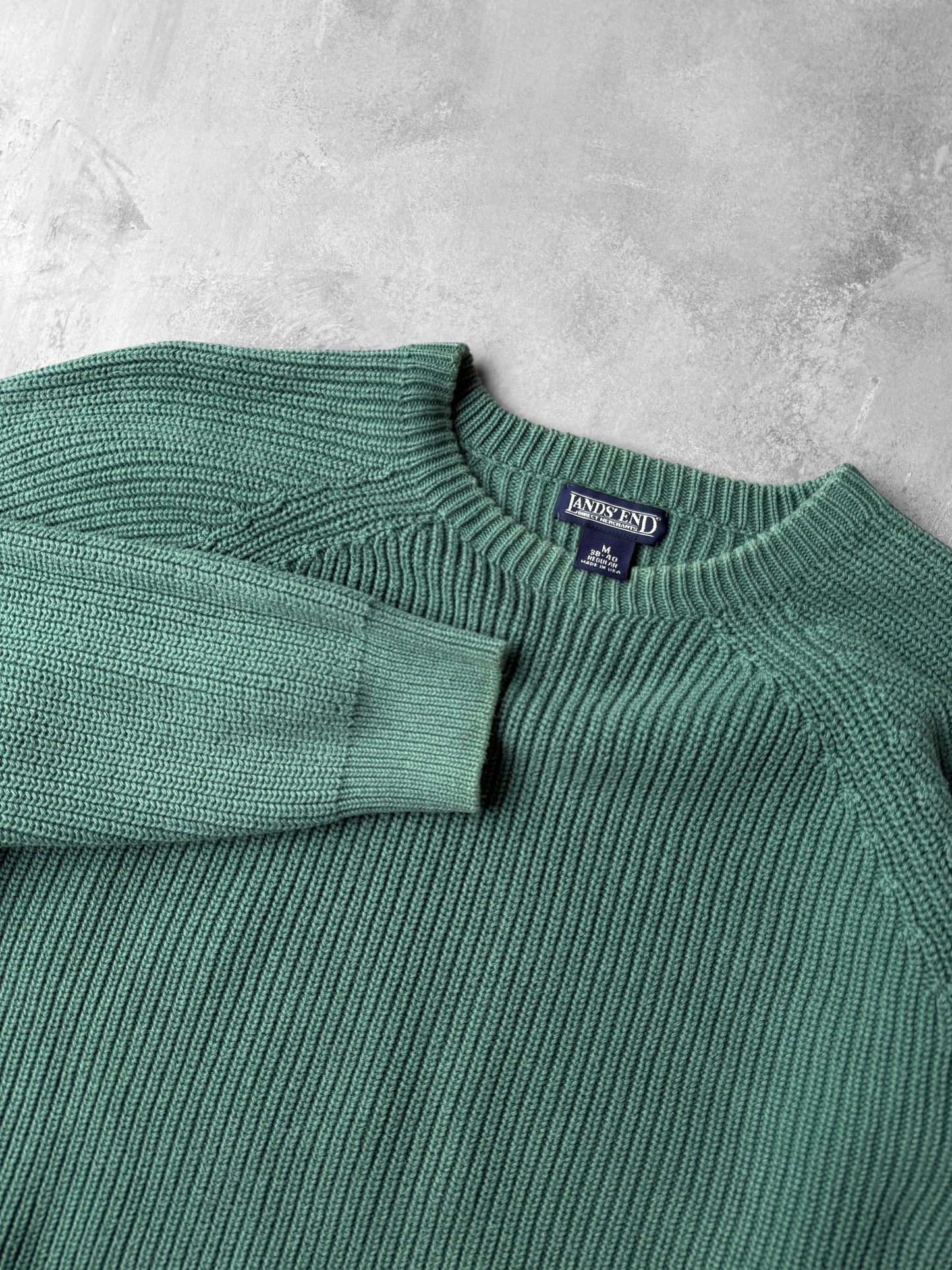 Green Cotton Sweater 90's - Medium