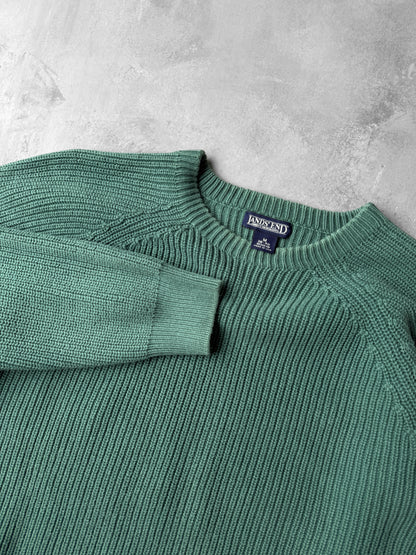 Green Cotton Sweater 90's - Medium
