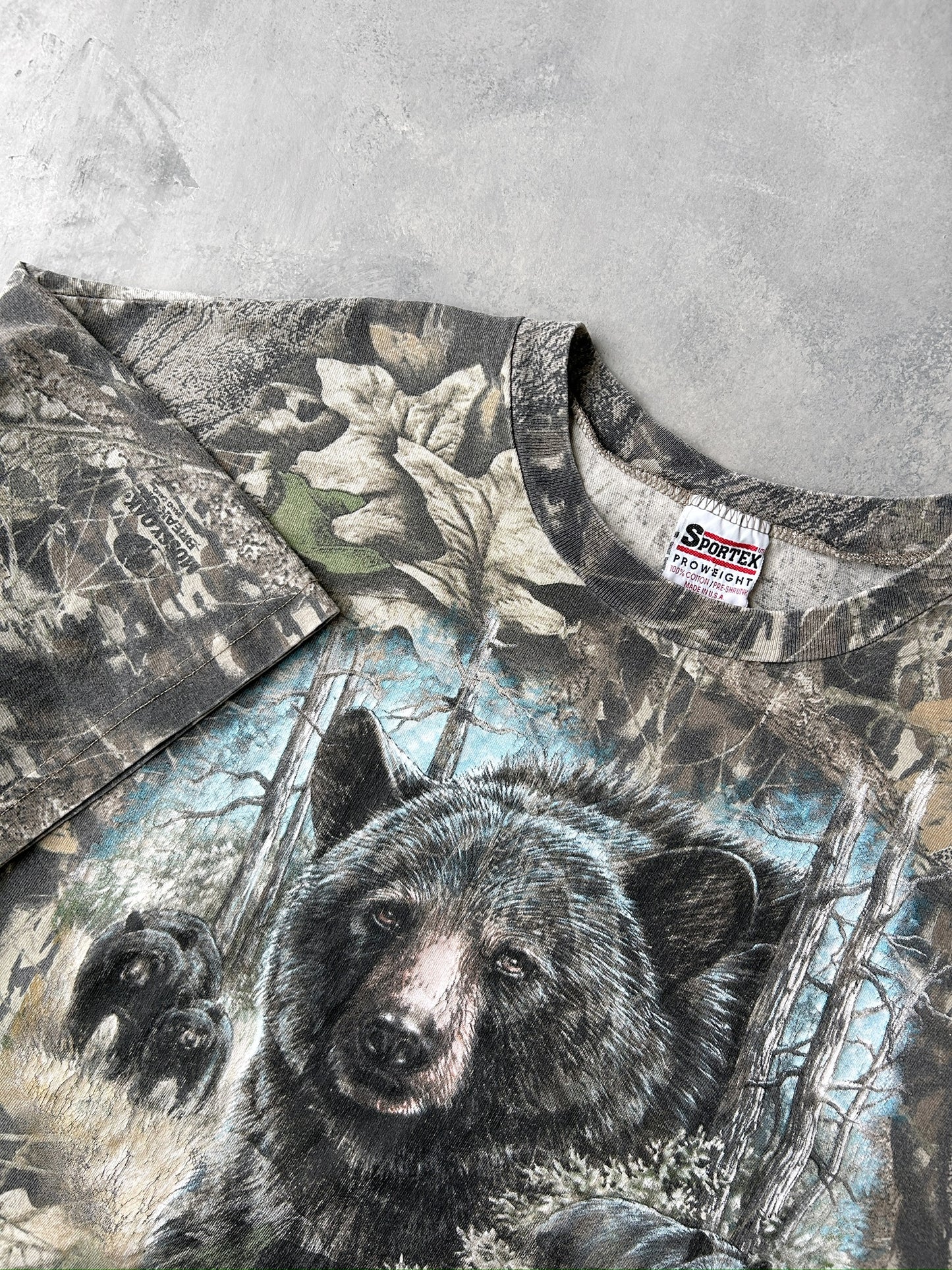 Black Bear Camo T-Shirt 90's - XXL