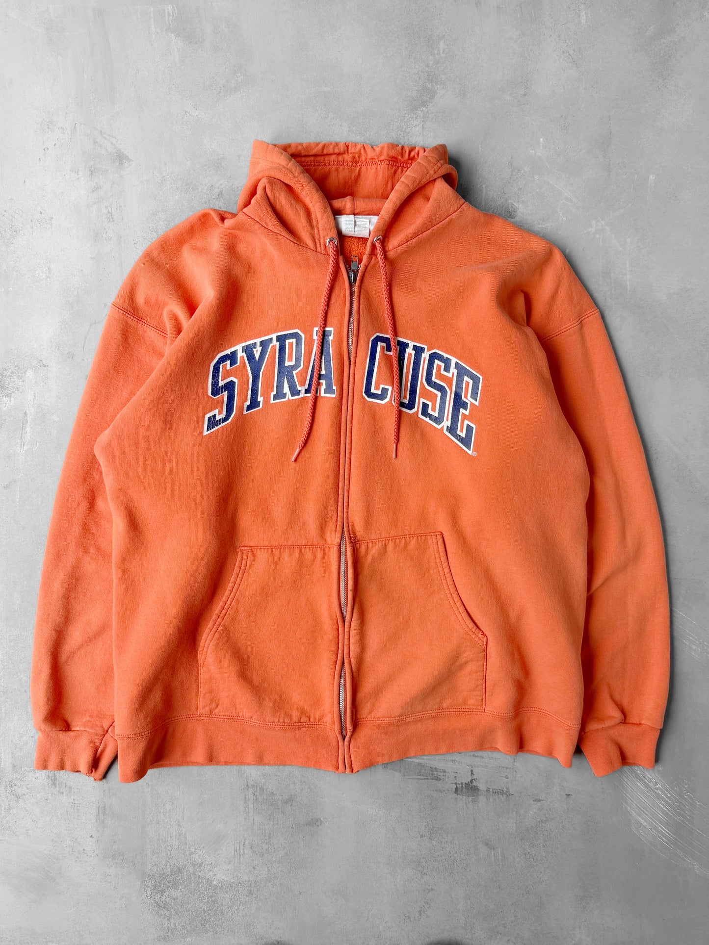 Syracuse University Full Zip Hoodie 90's - Large