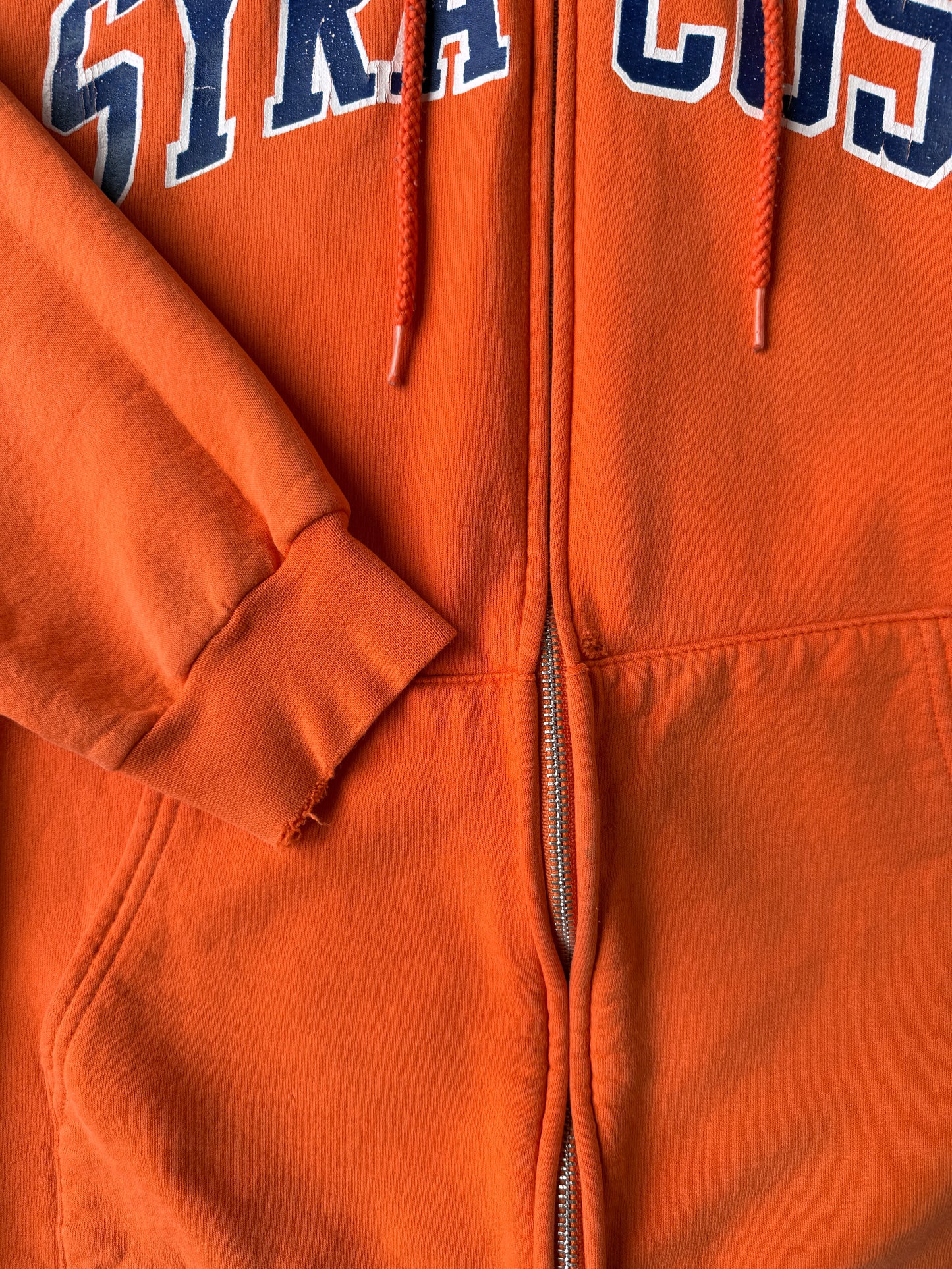 Syracuse University Full Zip Hoodie 90's - Large