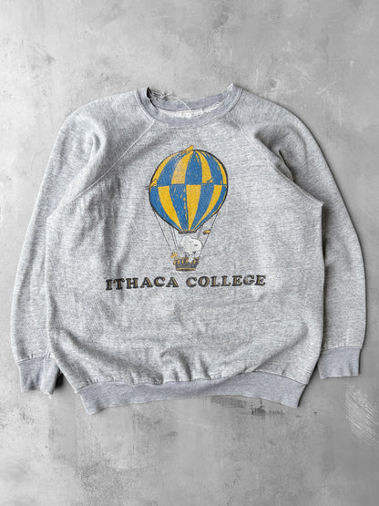 Ithaca College Snoopy Sweatshirt 80's - Large