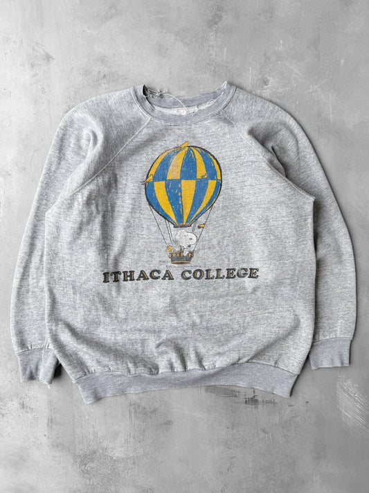 Ithaca College Snoopy Sweatshirt 80's - Large