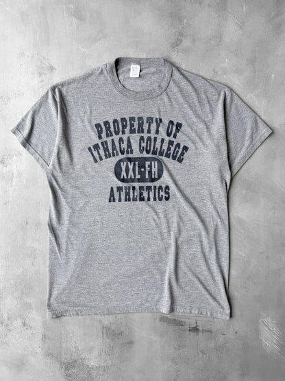 Ithaca College Athletics T-Shirt Y2K - Large