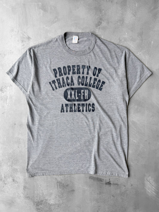 Ithaca College Athletics T-Shirt Y2K - Large