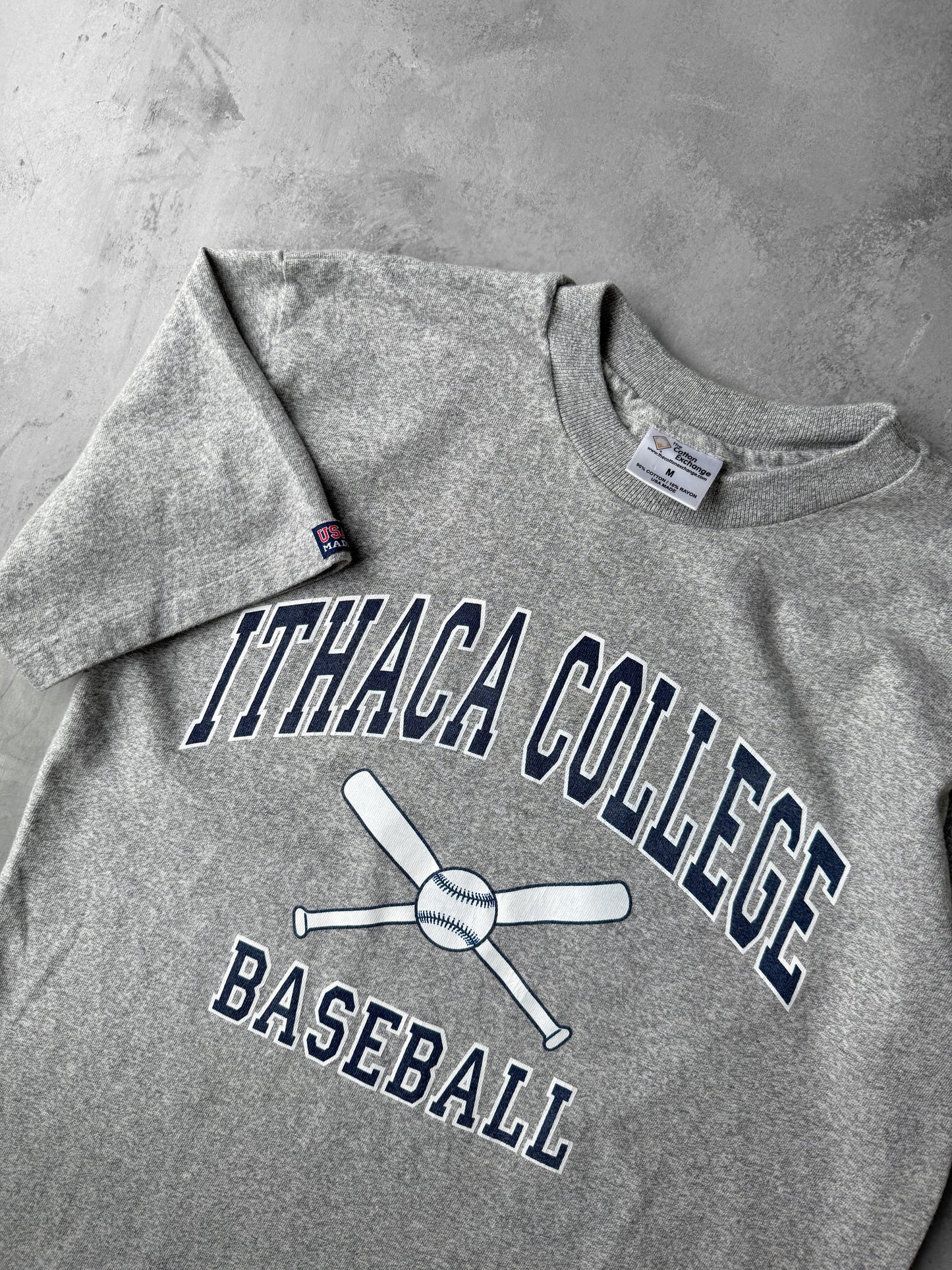 Ithaca College Baseball T-Shirt 90's - Medium
