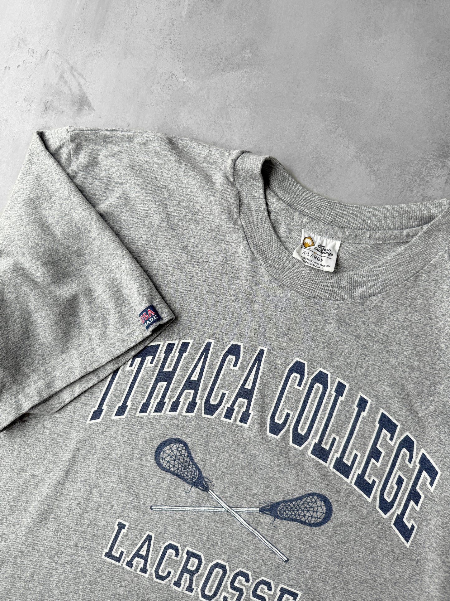 Ithaca College Lacrosse T-Shirt 90's - XL