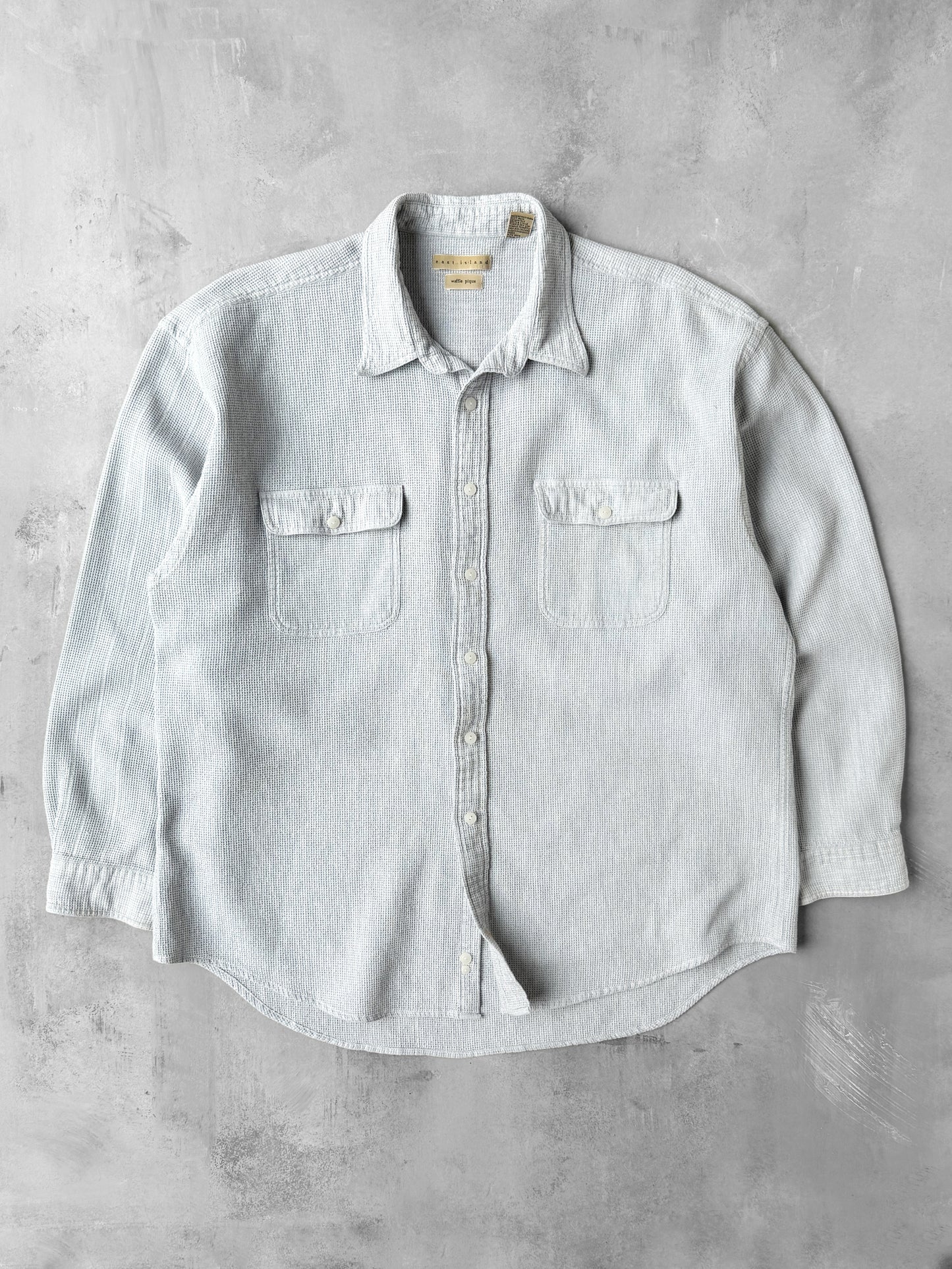 Waffle Textured Shirt Y2K - XL