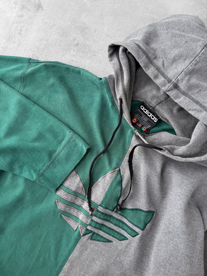 Adidas Colorblock Trefoil Hoodie 90's - Medium
