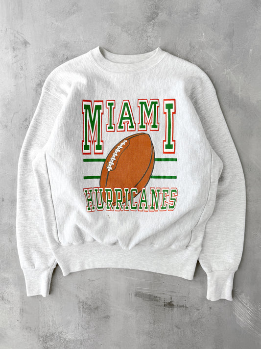 University of Miami Sweatshirt 90's - Large