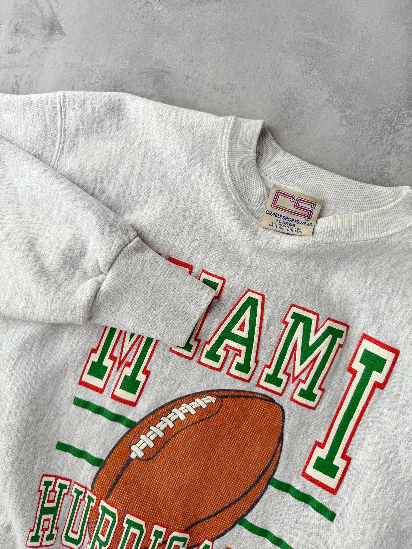 University of Miami Sweatshirt 90's - Large