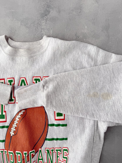 University of Miami Sweatshirt 90's - Large