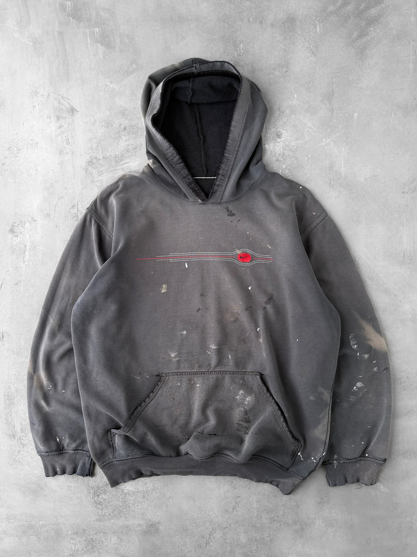 Thrashed Nike Hoodie Y2K - XL