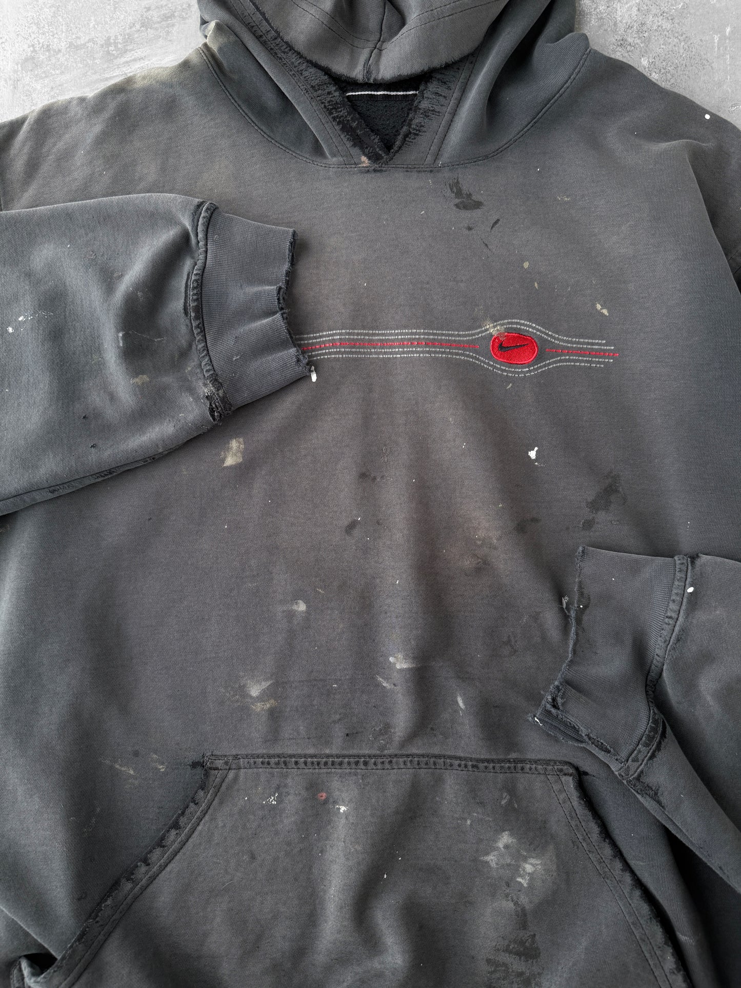 Thrashed Nike Hoodie Y2K - XL