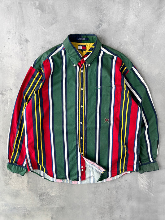 Tommy Hilfiger Striped Shirt 90's - XL / XXL