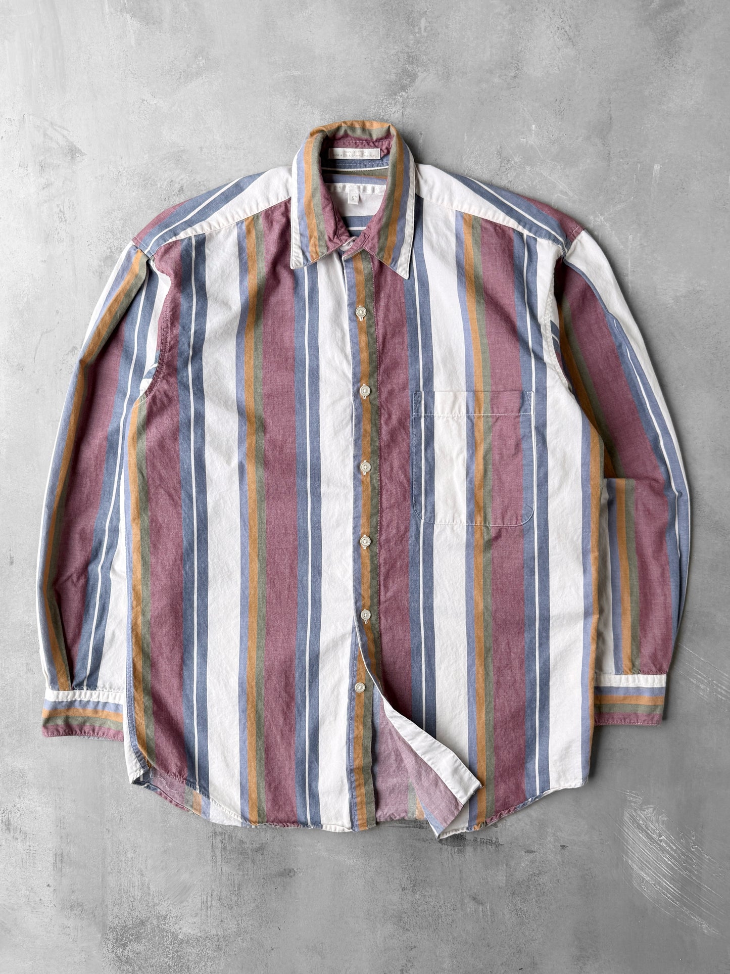 Vertical Striped Button Down Shirt 90's - Small