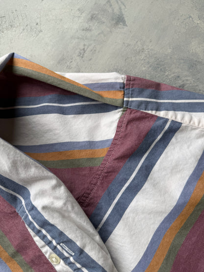 Vertical Striped Button Down Shirt 90's - Small