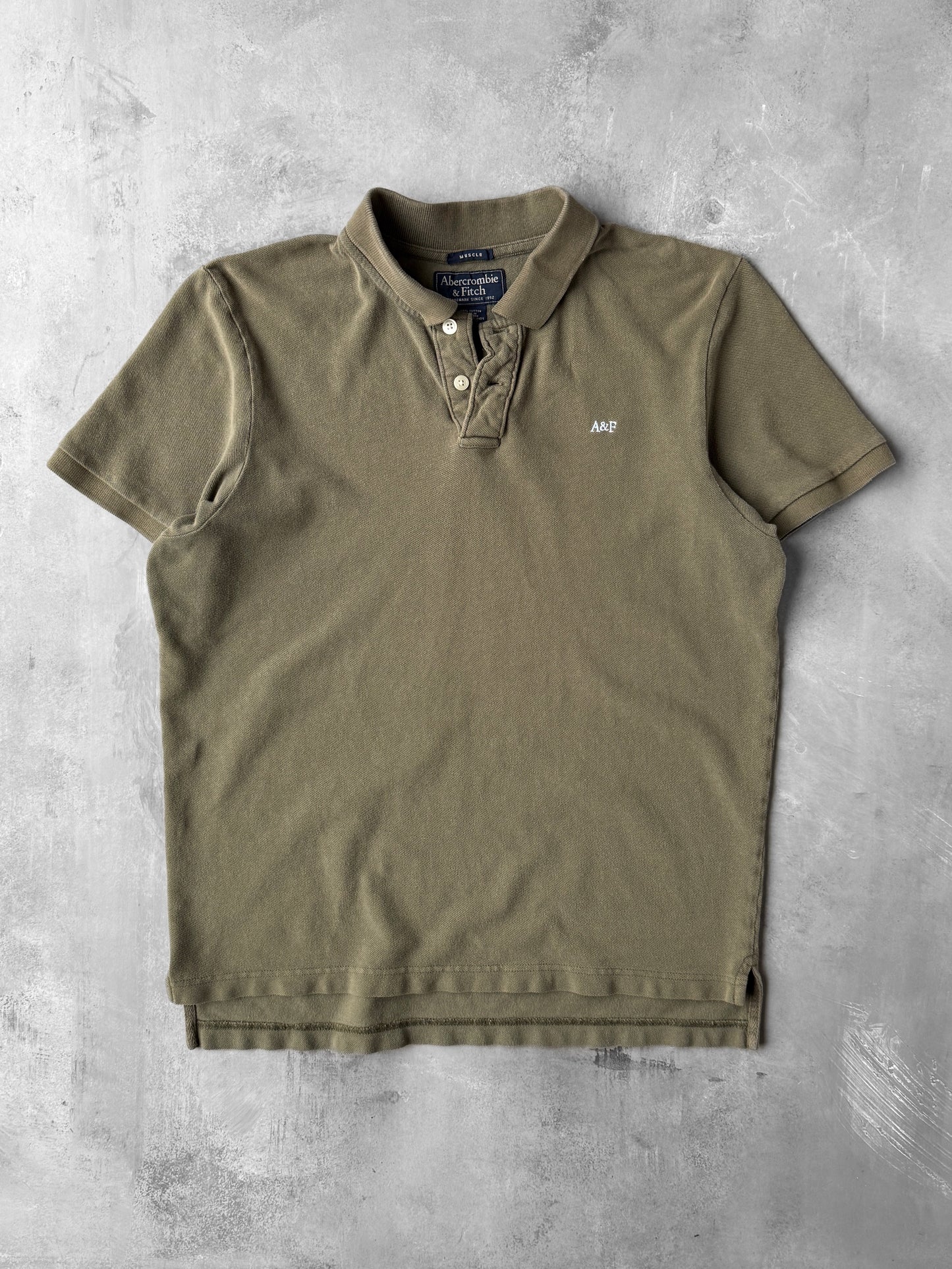 Olive Green Muscle Polo 00's - XL