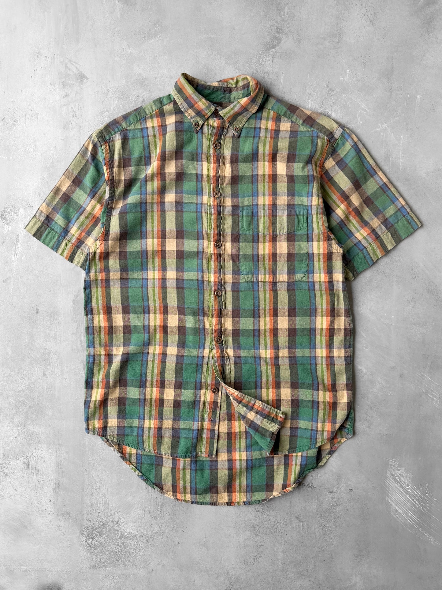 Plaid Button Down Shirt Y2K - Small