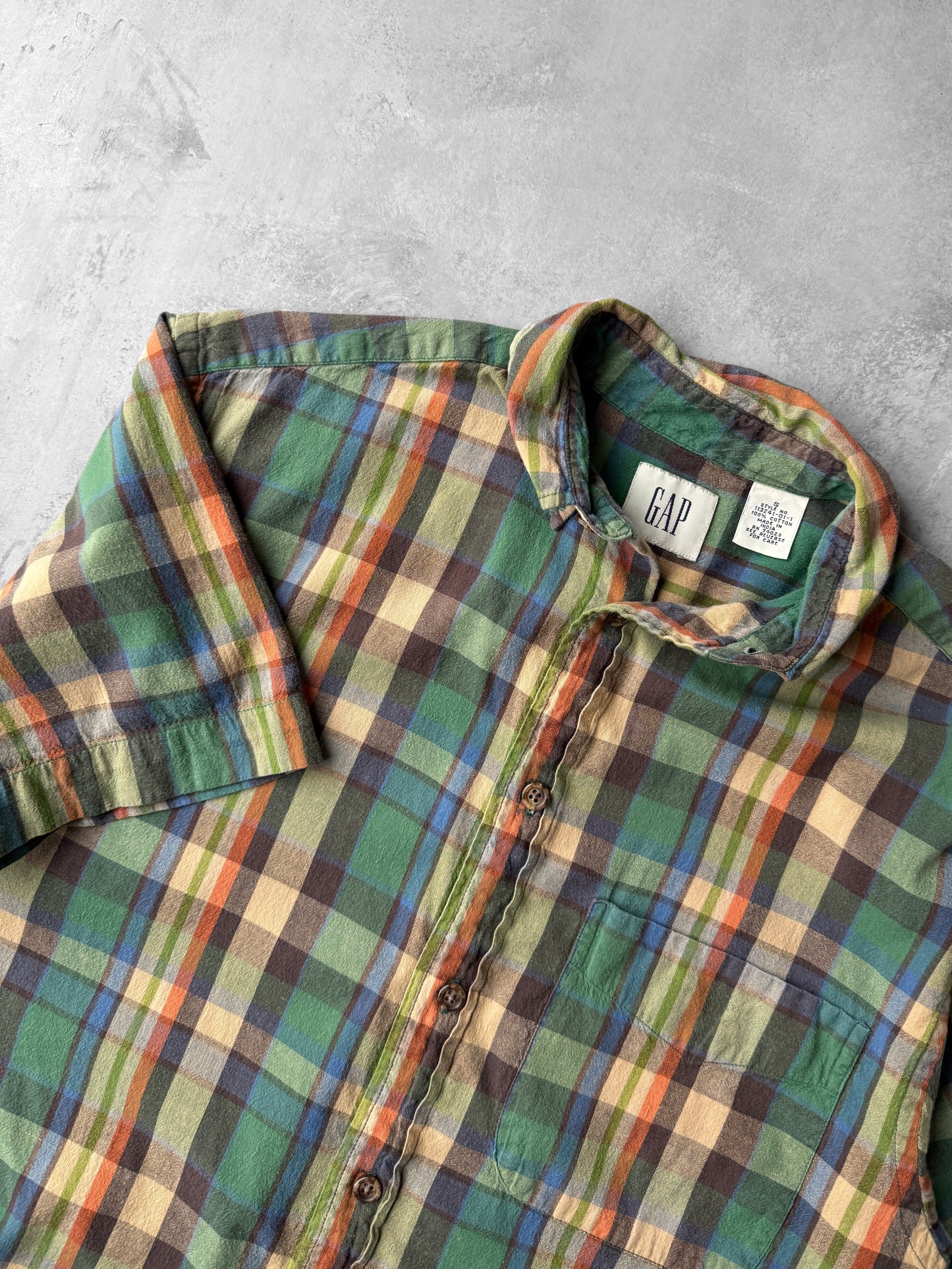 Plaid Button Down Shirt Y2K - Small