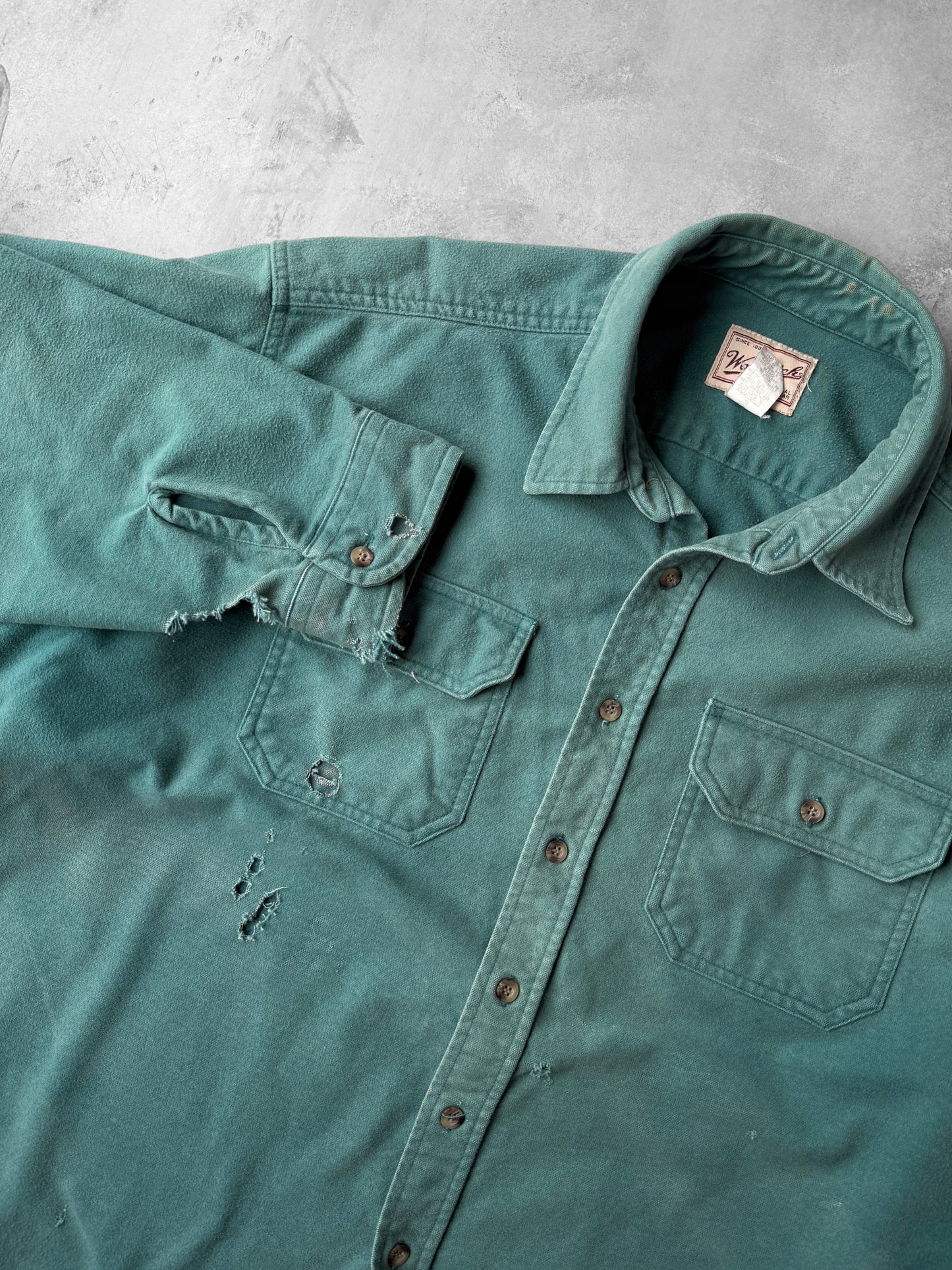 Holey Chamois Button Down Shirt 90's - XXL