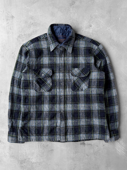 Plaid Wool Shirt 80's  - Medium