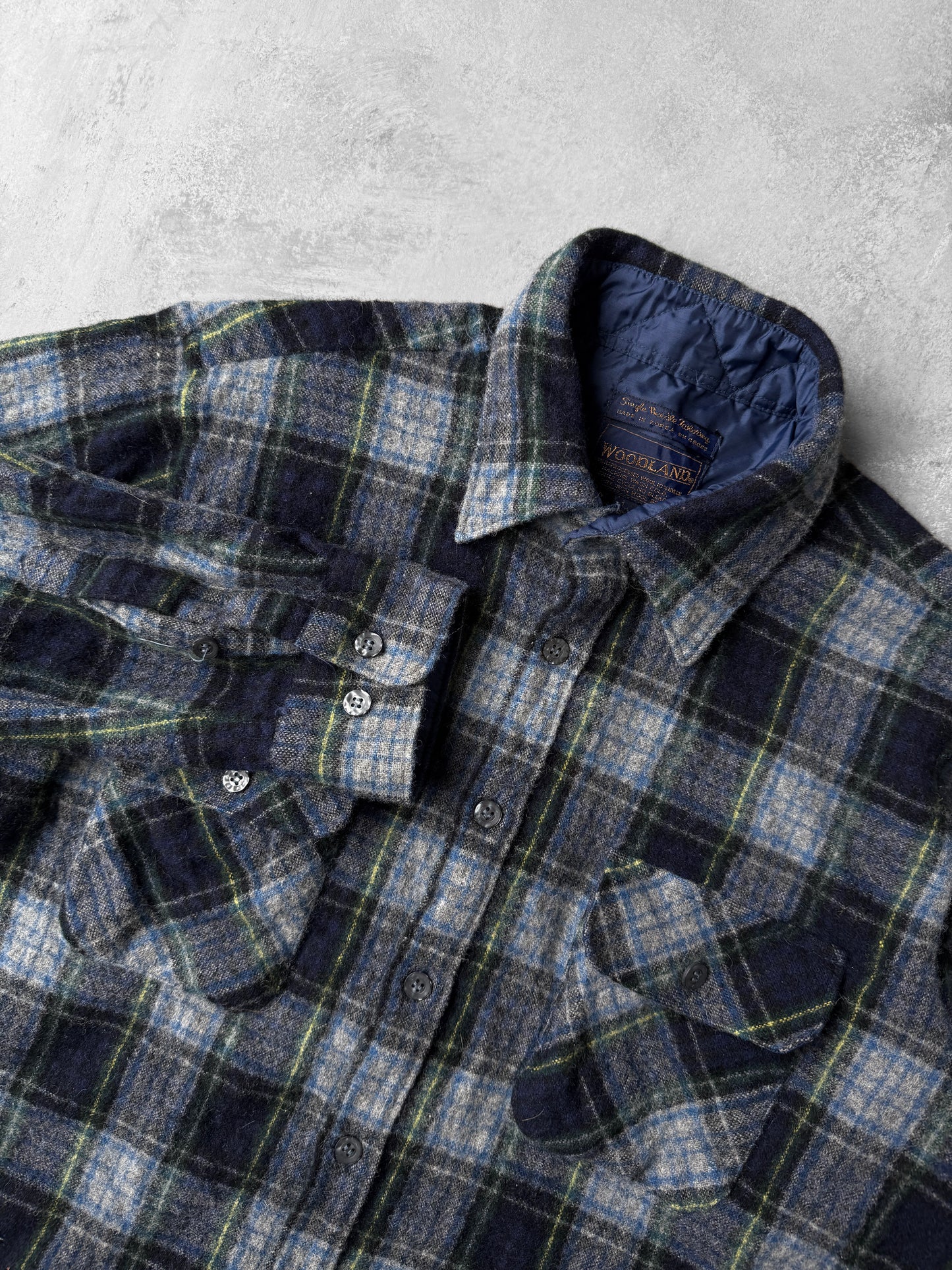 Plaid Wool Shirt 80's  - Medium