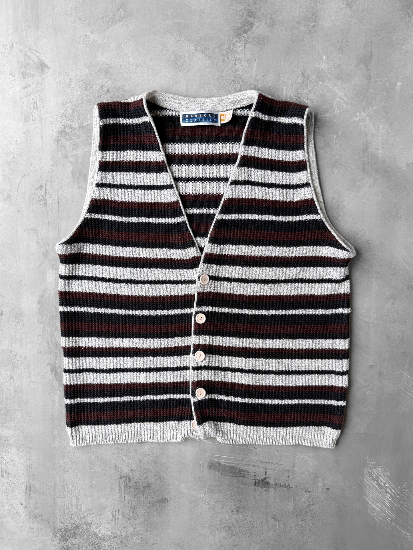 Striped Sweater Vest 90's - Small