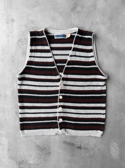 Striped Sweater Vest 90's - Small